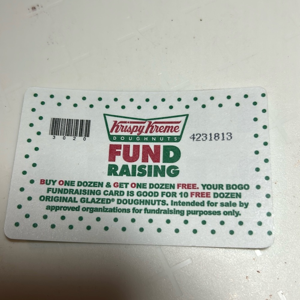 *Krispy Kreme Cards - Buy One Get One Dozen FREE - 10 Offers Per Card* ￼